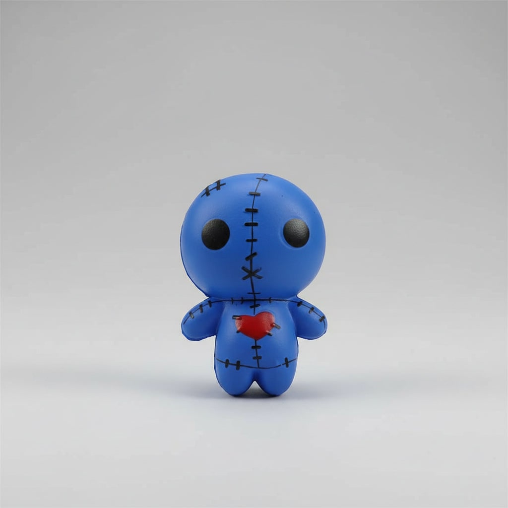 Voodoo Doll Squishy Halloween Stress Toy with Slow Rising Foam and Stitched Detail