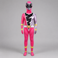 Kids Halloween Costumes Superhero Dress Up Jumpsuit with Lightning Bolt Chest and Hood Mask
