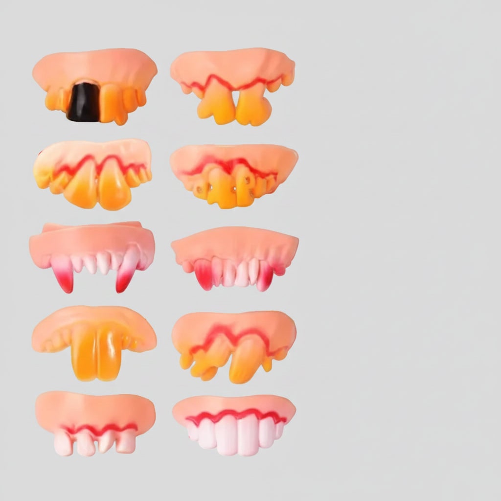 Vampire Halloween Costume Snap On Fangs and False Teeth for Kids Dress Up