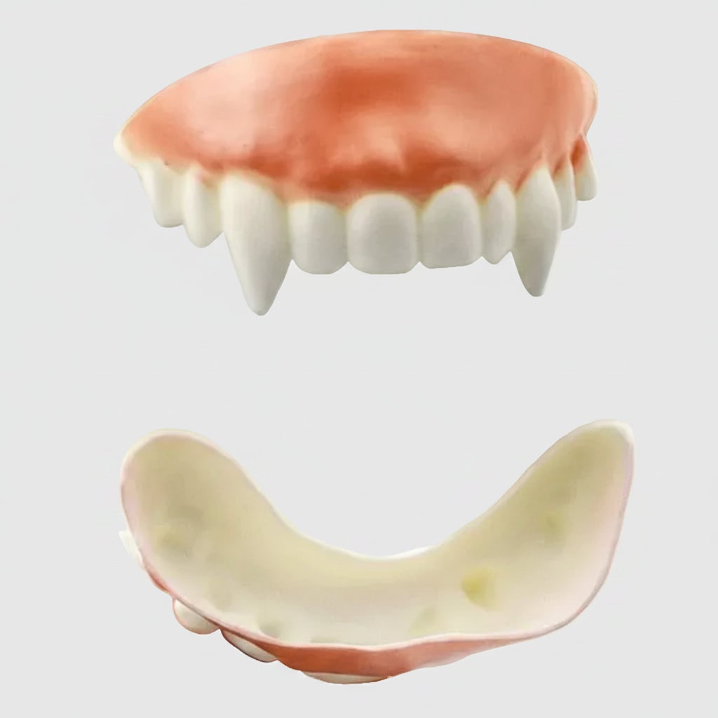 Vampire Halloween Costume Snap On Fangs and False Teeth for Kids Dress Up
