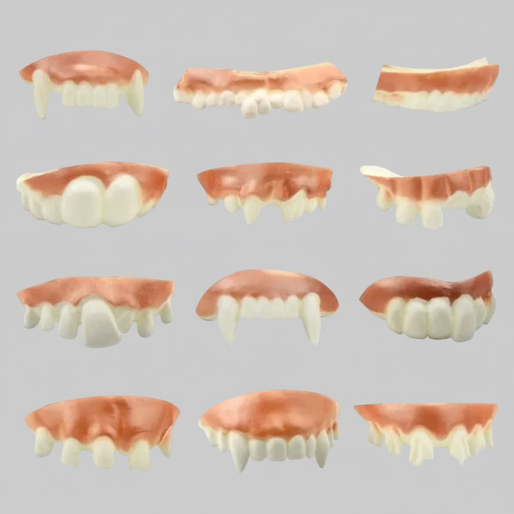Vampire Halloween Costume Snap On Fangs and False Teeth for Kids Dress Up