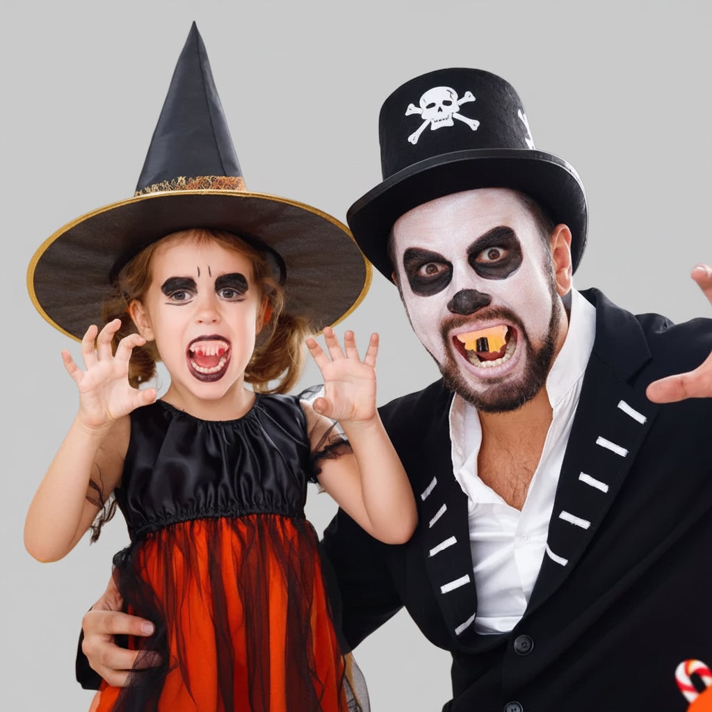 Vampire Halloween Costume Snap On Fangs and False Teeth for Kids Dress Up