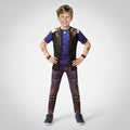 Kids Halloween Costumes Werewolf Full Body Zip Up Dress Up Outfit with Printed Tattoo Detail