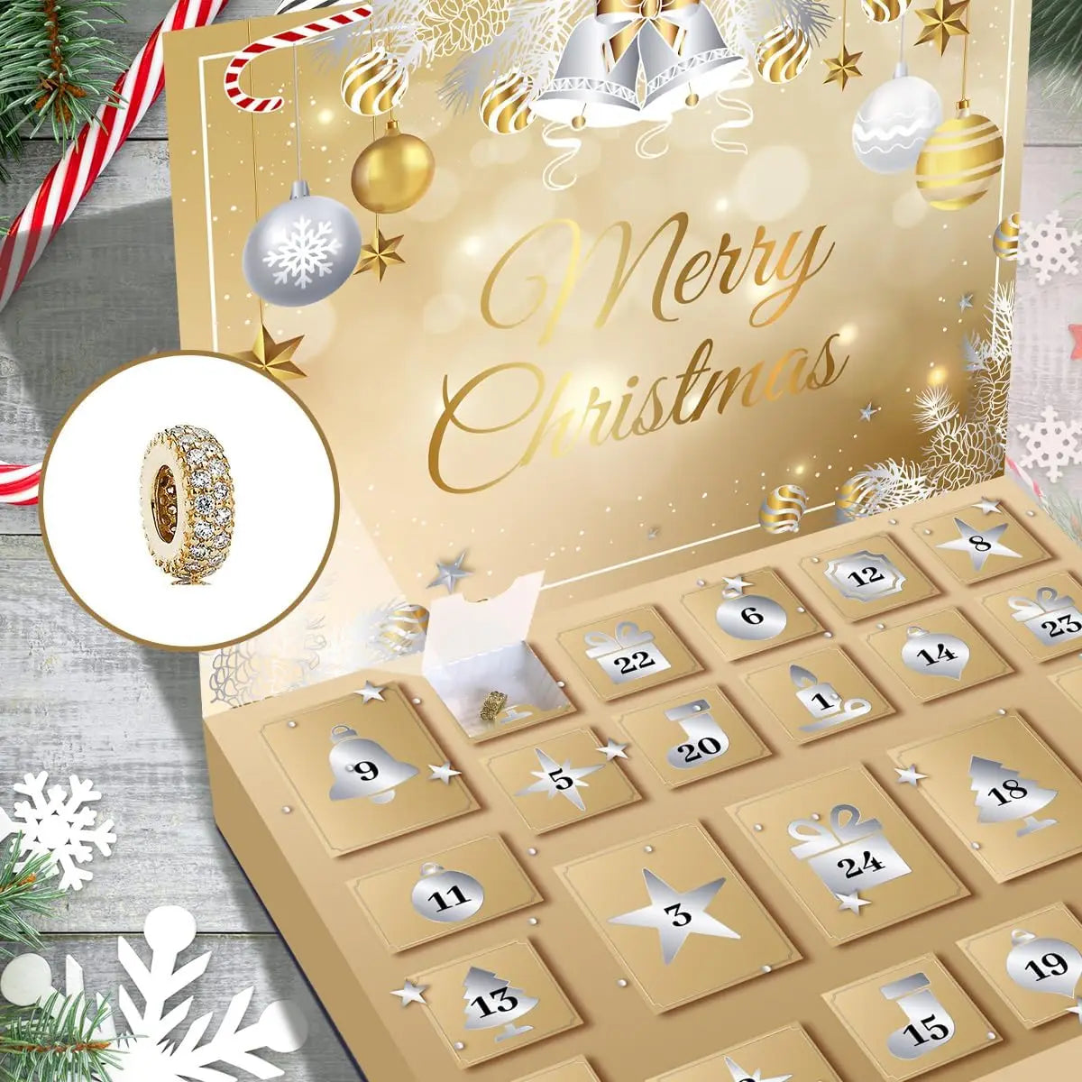 Advent Calendar Jewellery Set of 24 Pieces in Six Versions