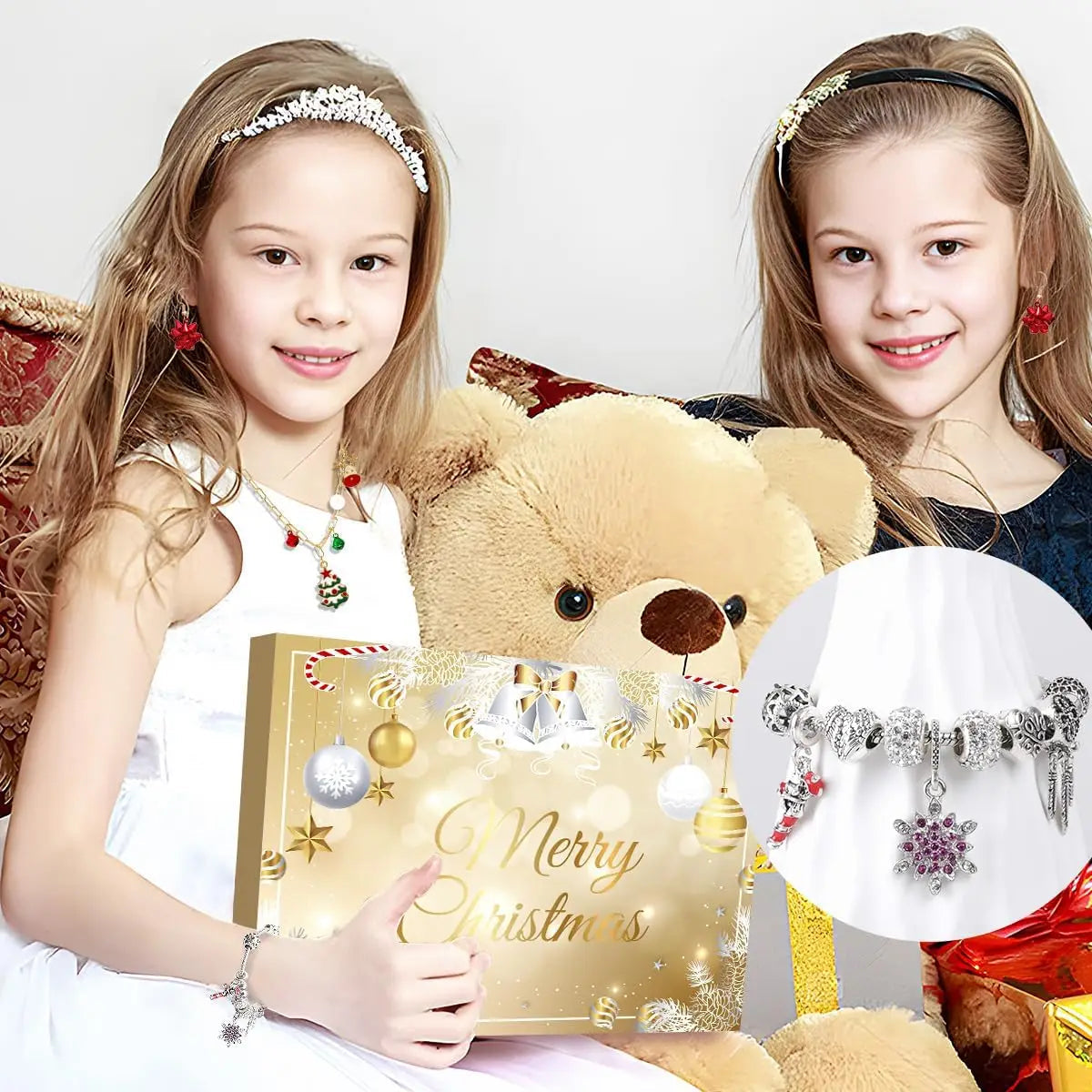Advent Calendar Jewellery Set of 24 Pieces in Six Versions