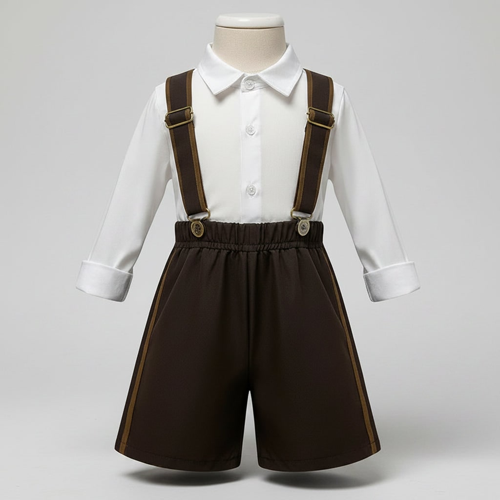 Mens Oktoberfest Costume Lederhosen with Braces and Dirndl Bodice for Adults and Children