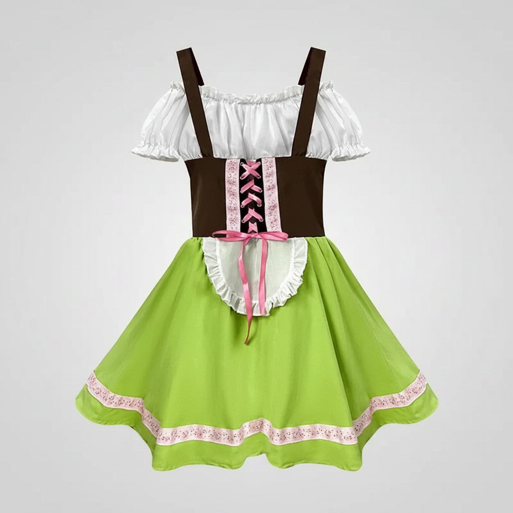 Mens Oktoberfest Costume Lederhosen with Braces and Dirndl Bodice for Adults and Children