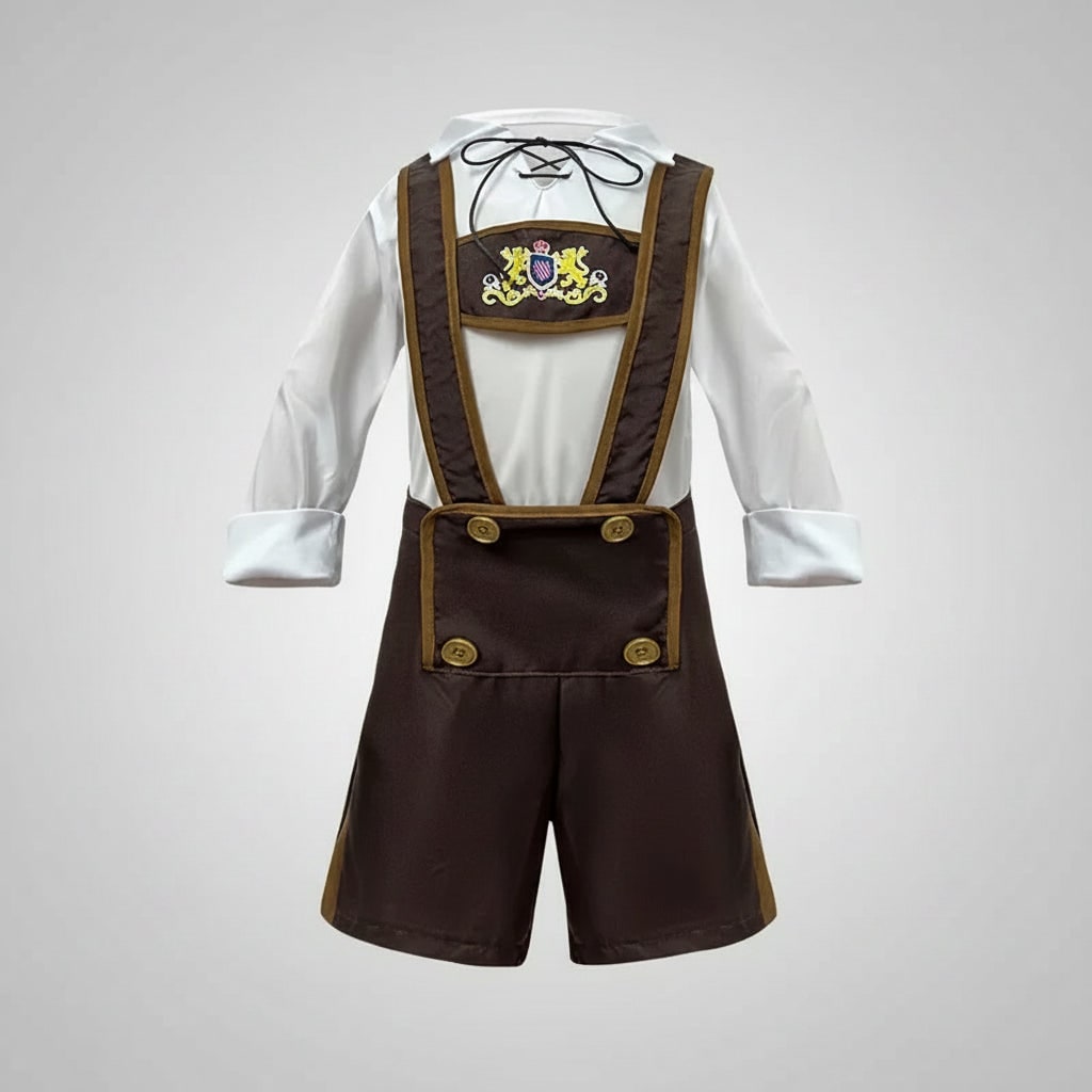 Mens Oktoberfest Costume Lederhosen with Braces and Dirndl Bodice for Adults and Children
