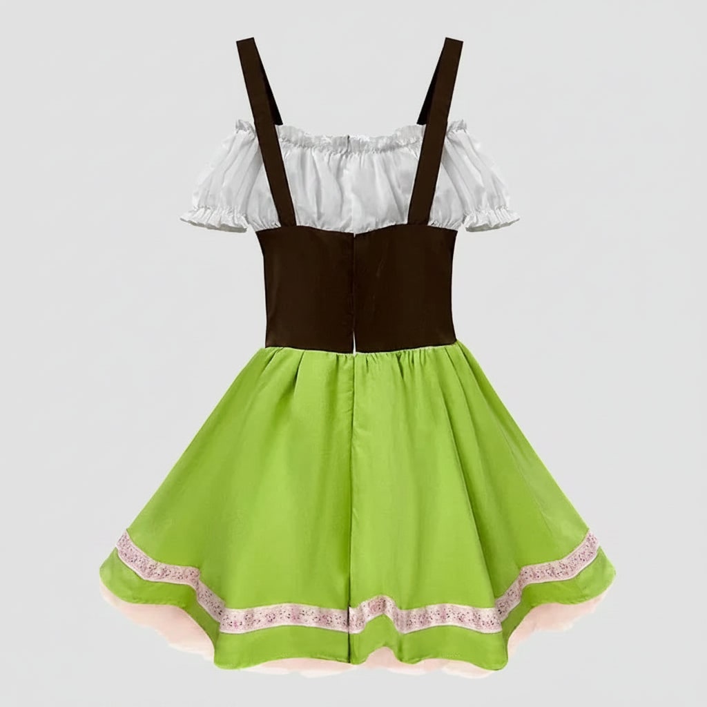 Mens Oktoberfest Costume Lederhosen with Braces and Dirndl Bodice for Adults and Children