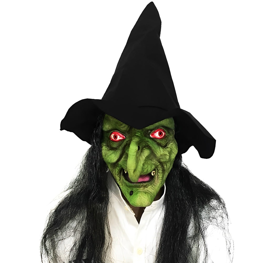 Realistic Silicone Old Man Halloween Face Mask with Moulded Wrinkles and Chest Bib