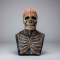 Halloween Costume Mask Full Head Latex Skull with Exposed Brain and Ribcage Detail