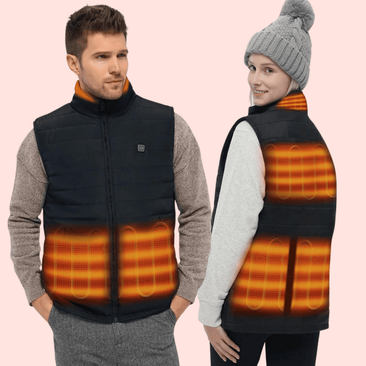Heated Body Warmer Men's Gilet Lightweight Heated Vest with Adjustable Heat Zones