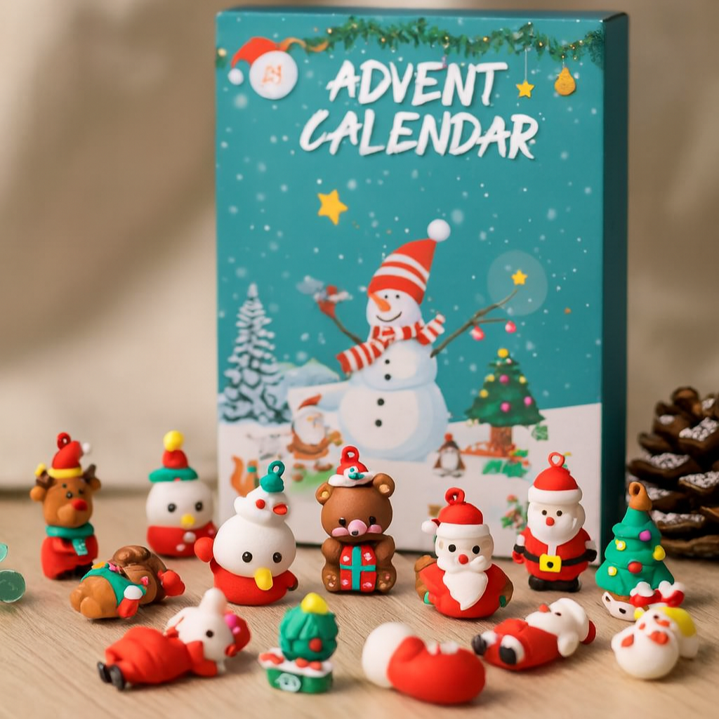 Advent Calendar with 24 Surprise Gifts and Keyrings