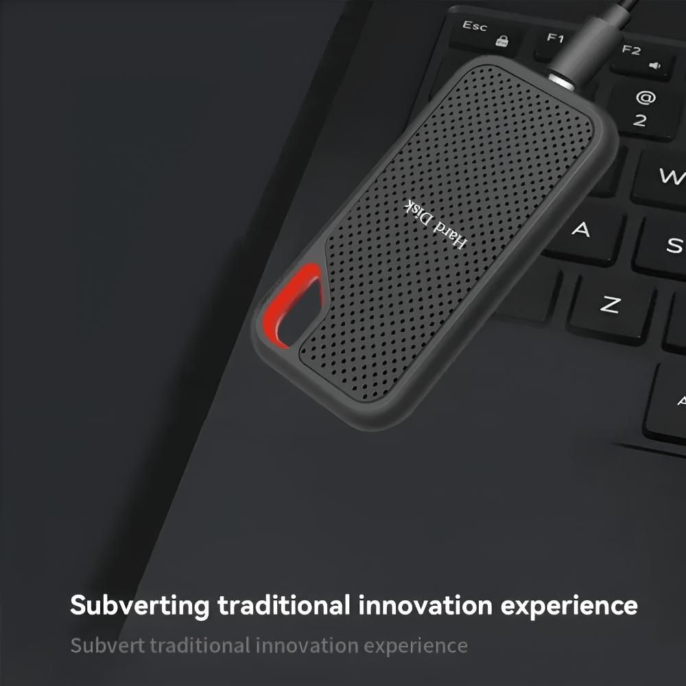 SSD External Hard Drive Portable Shockproof Storage with USB 3.2 Type C and Metal Case