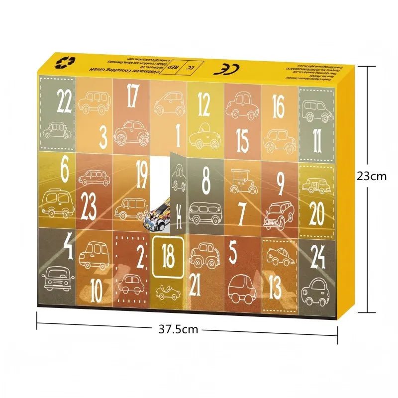 Advent Calendar Race Cars with 24 Mini Vehicles and Track