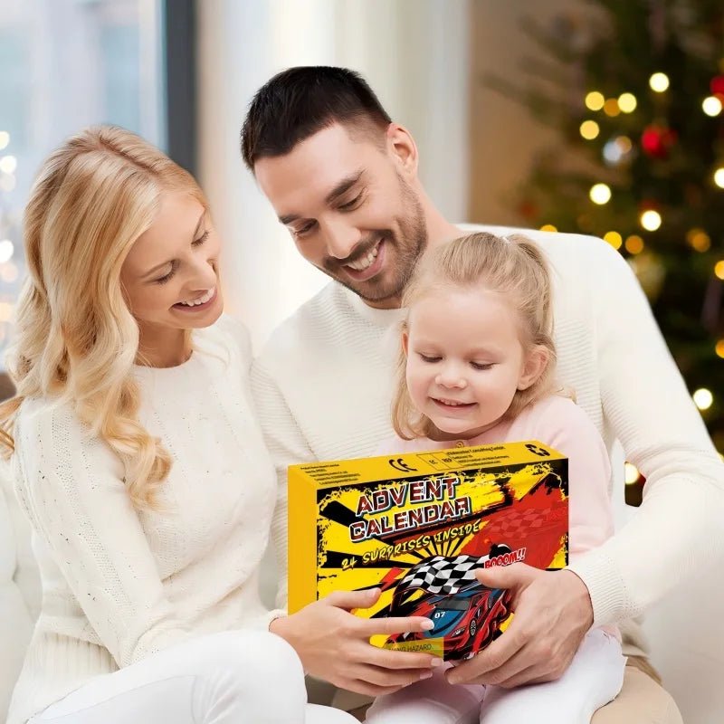 Advent Calendar Race Cars with 24 Mini Vehicles and Track