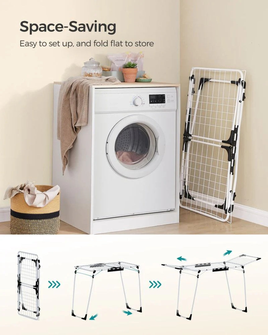 Laundry Clothes Airer Foldable Winged Airer with 18m of Hanging Space in Steel