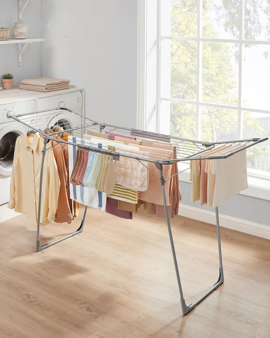 Laundry Clothes Airer Foldable Winged Airer with 18m of Hanging Space in Steel
