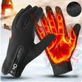 Thermal Gloves Windproof Winter Gloves with Touchscreen Fingertips and Silicone Grip