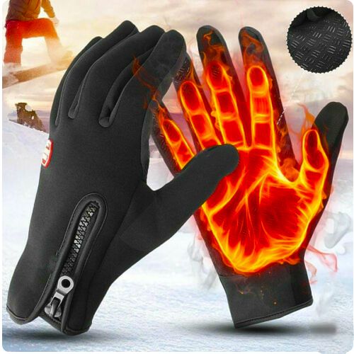 Thermal Gloves Windproof Winter Gloves with Touchscreen Fingertips and Silicone Grip