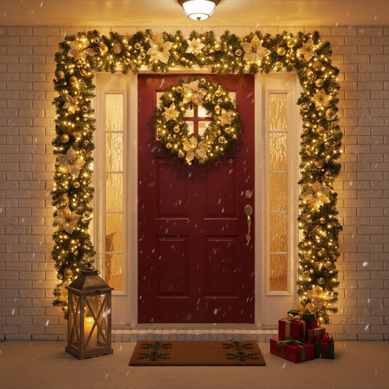 Christmas Lights Garland Rattan 2.7 m with a Warm White Glow