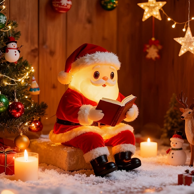 Christmas Lights Santa Night Light in Resin at 21 cm Battery Powered