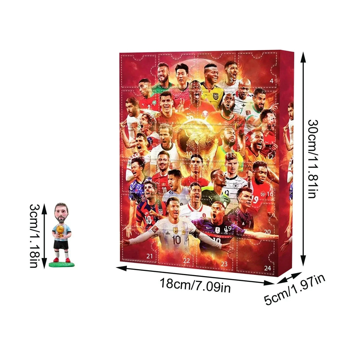Advent Calendar Football Themed 24 Day Countdown in ABS for Ages 3 and Up