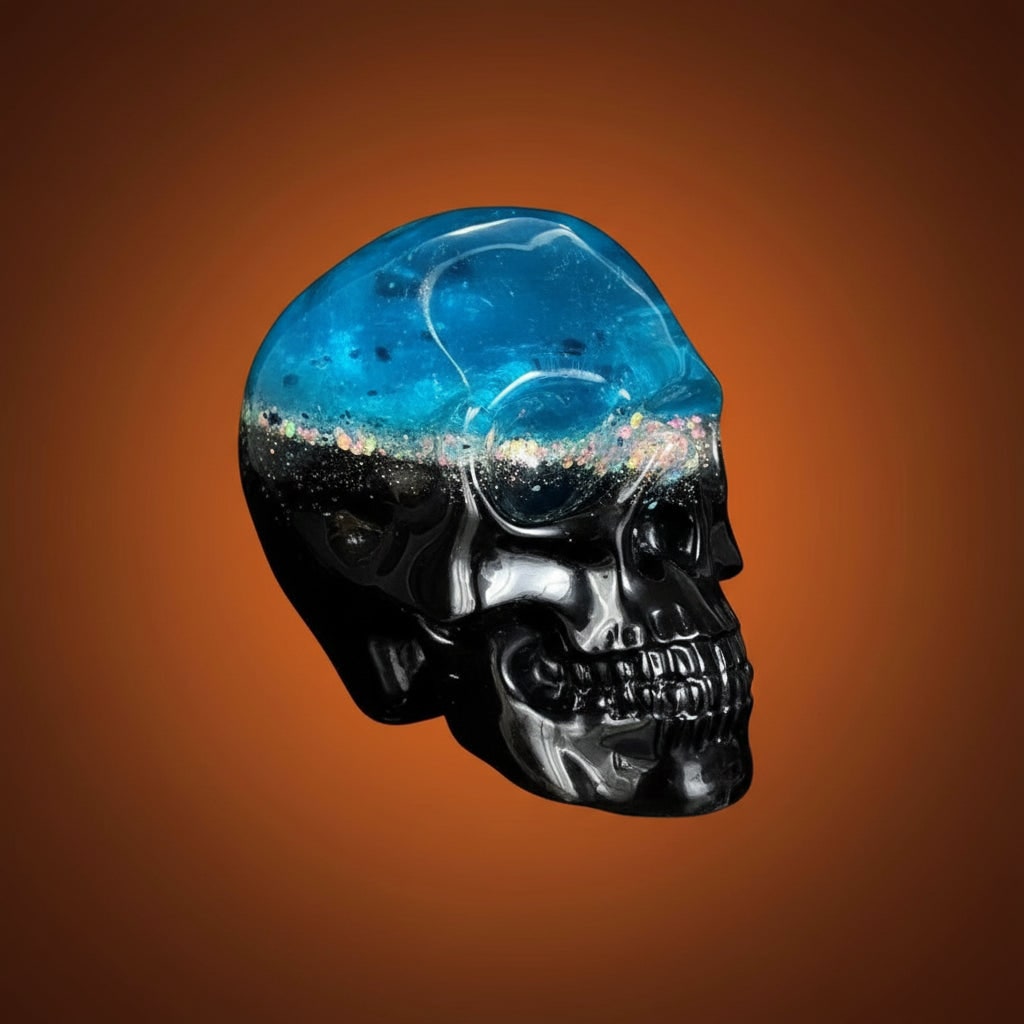 3D Skull Silicone Moulds Set of Three for Halloween Resin Casting and Candle Making