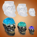 3D Skull Silicone Moulds Set of Three for Halloween Resin Casting and Candle Making