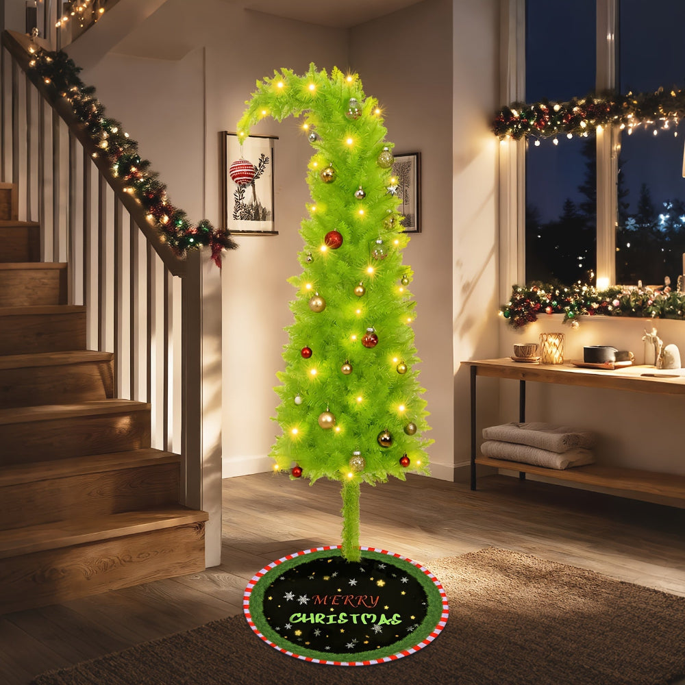 Artificial Christmas Tree Slim Floor Standing with Its Own Base and No Cables