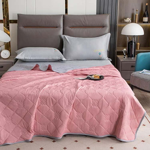 Cooling Blanket Lightweight Summer Cover for Bed and Sofa in Five Cool Shades