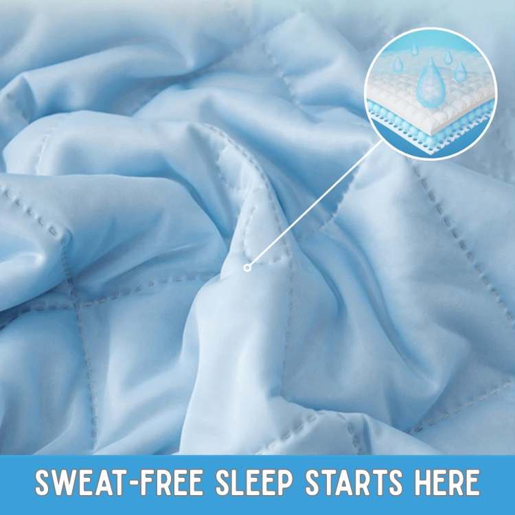 Cooling Blanket Lightweight Summer Cover for Bed and Sofa in Five Cool Shades