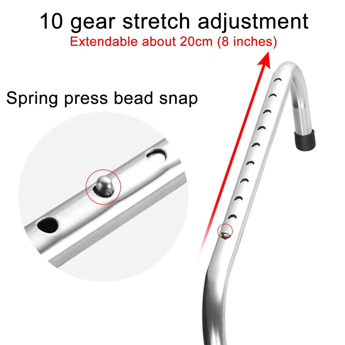 Folding Laundry Clothes Airer Stainless Steel Balcony Airer Extends 68 to 120cm