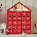 Advent Calendar Wooden Farmhouse at 39 cm Tall with Lit Drawers