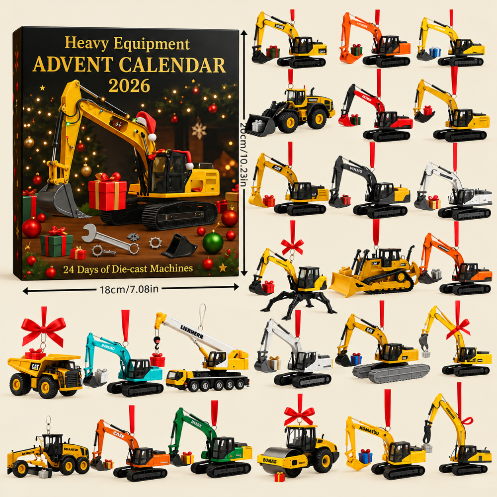 Advent Calendar Diecast Vehicles with 24 Machinery Models