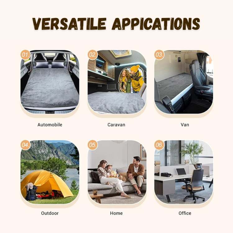 Electric Blanket Heated Travel Throw with Compact Fold and Adjustable Warmth