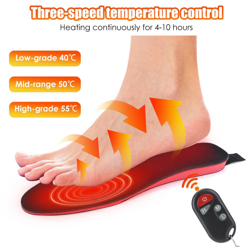 Electric Warming Foot Insoles Unisex Heated Insoles for Cold Weather and Outdoor Work