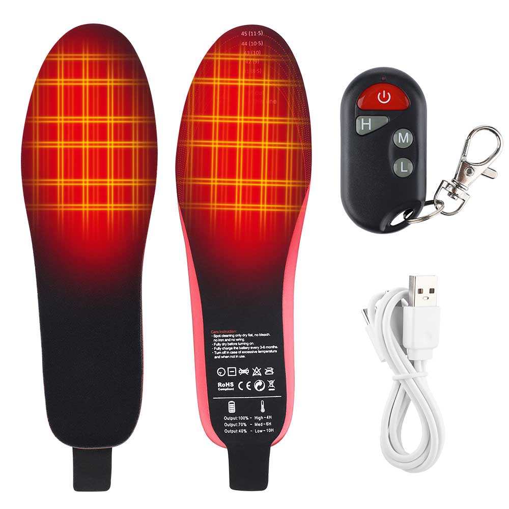 Electric Warming Foot Insoles Unisex Heated Insoles for Cold Weather and Outdoor Work
