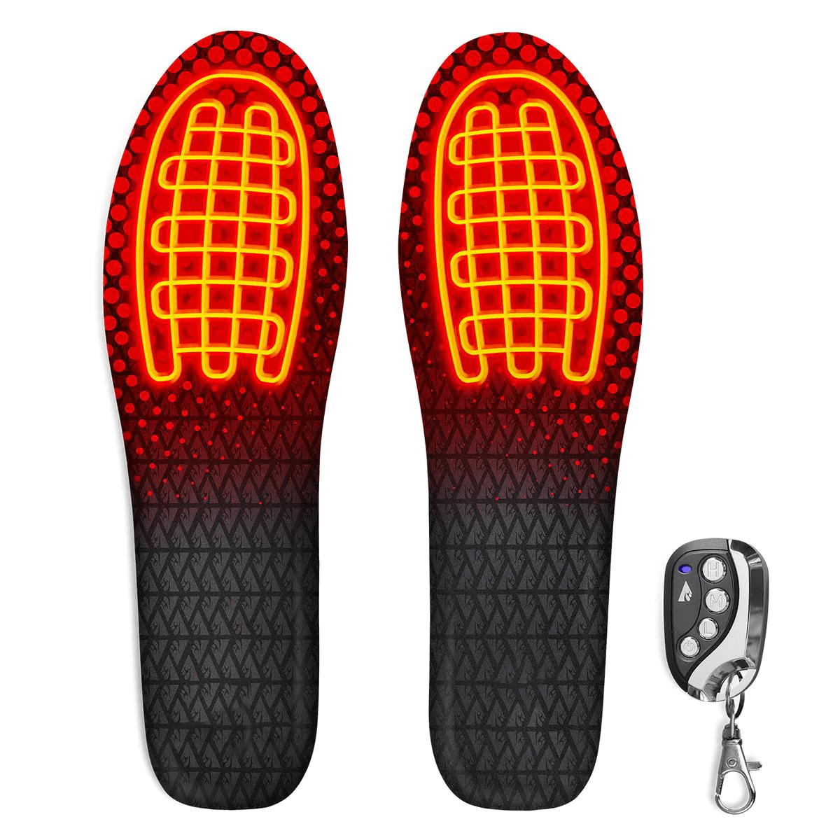 Rechargeable Heated Insoles Wireless Foot Warmers with Adjustable Warmth for Winter