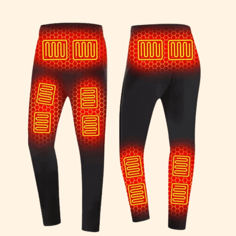 Heated Thermal Underwear Unisex Rechargeable Base Layer with Adjustable Heat Zones