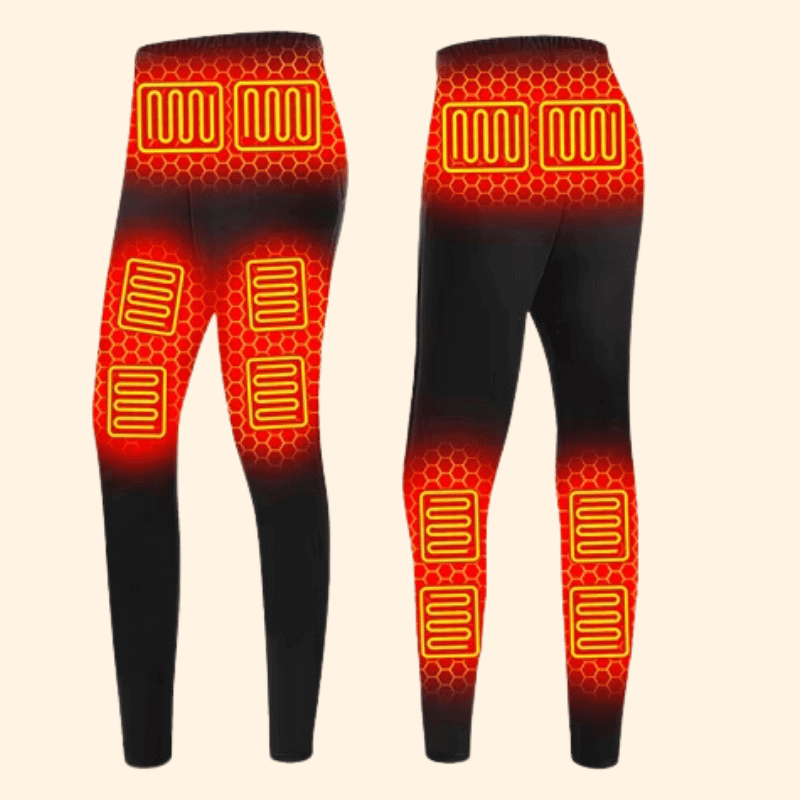 Heated Thermal Underwear Unisex Rechargeable Base Layer with Adjustable Heat Zones