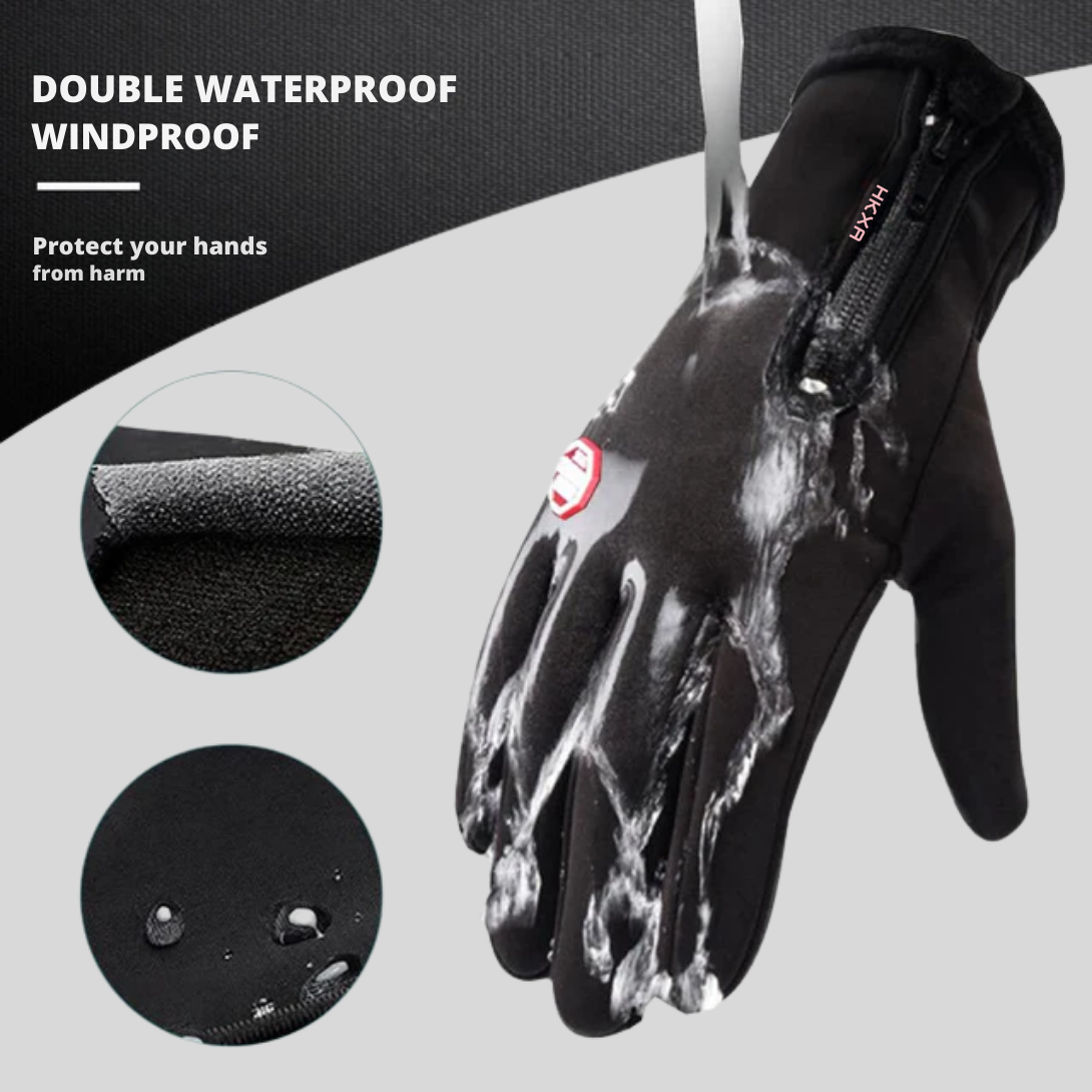 Heated Cycling Gloves Unisex Winter Gloves with Fleece Lining and Touchscreen Fingertips