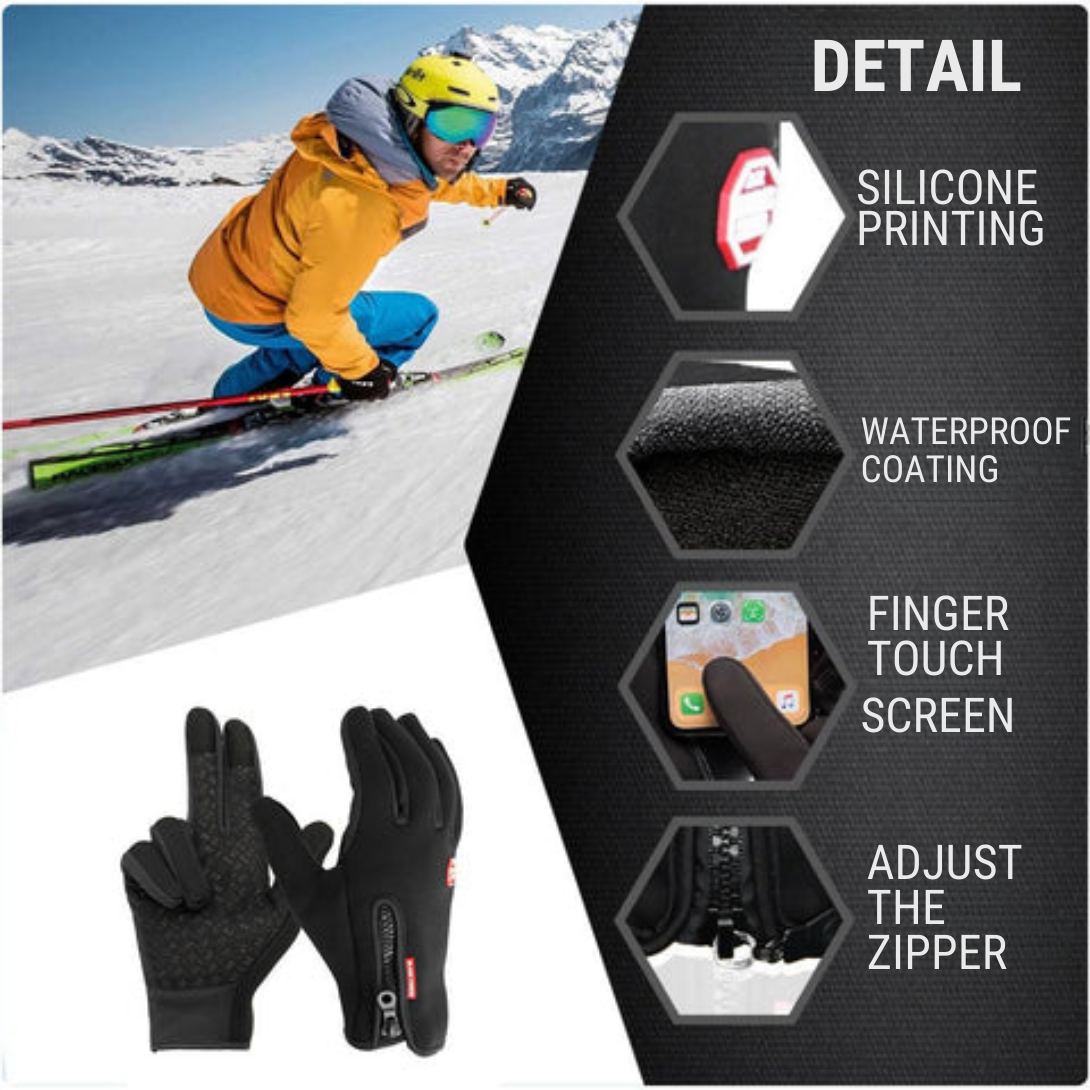 Heated Cycling Gloves Unisex Winter Gloves with Fleece Lining and Touchscreen Fingertips