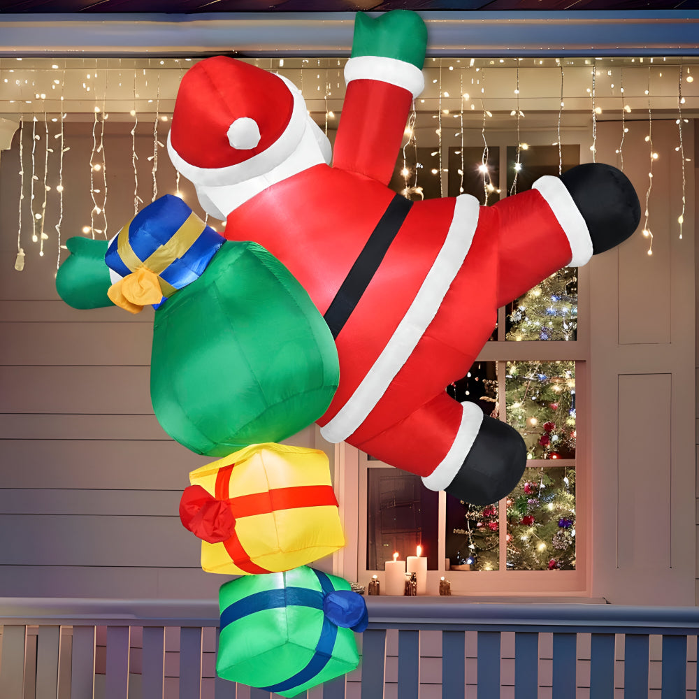 Christmas Decorations Inflatable Santa Climbing with LEDs for a Yard