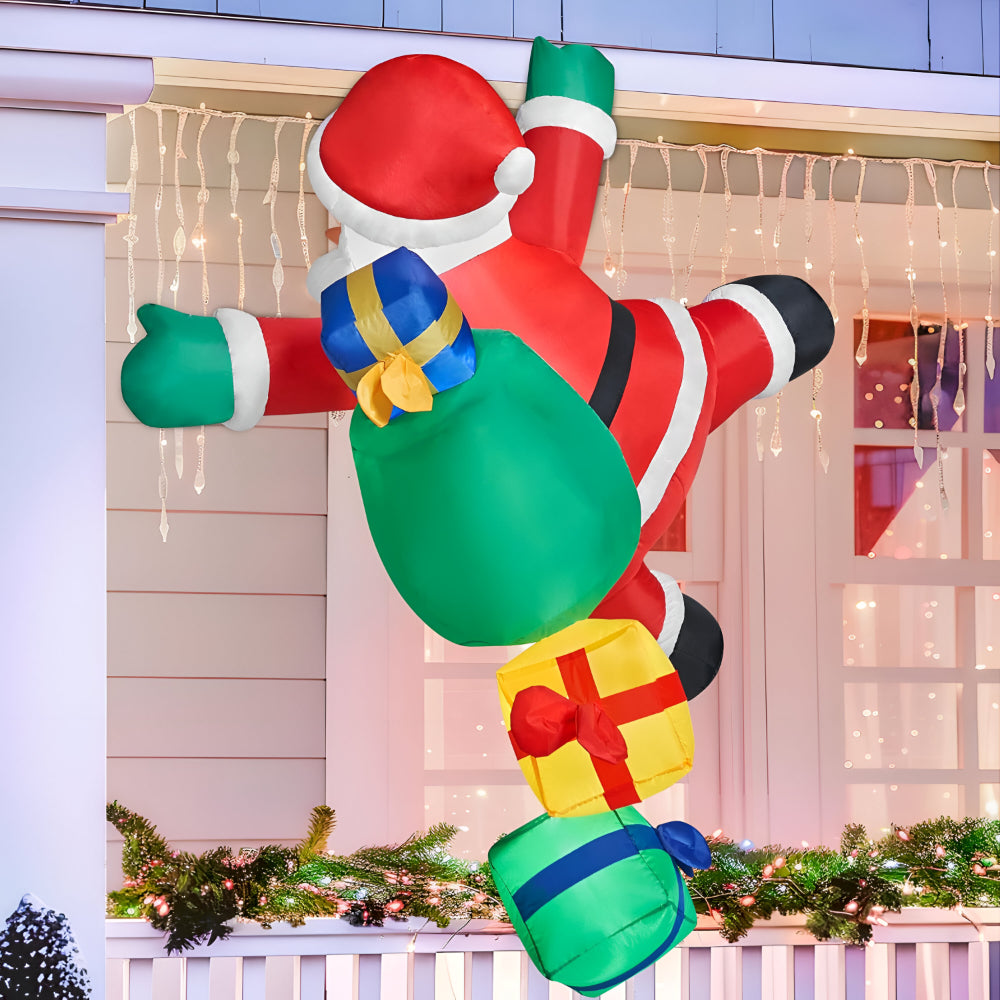 Christmas Decorations Inflatable Santa Climbing with LEDs for a Yard