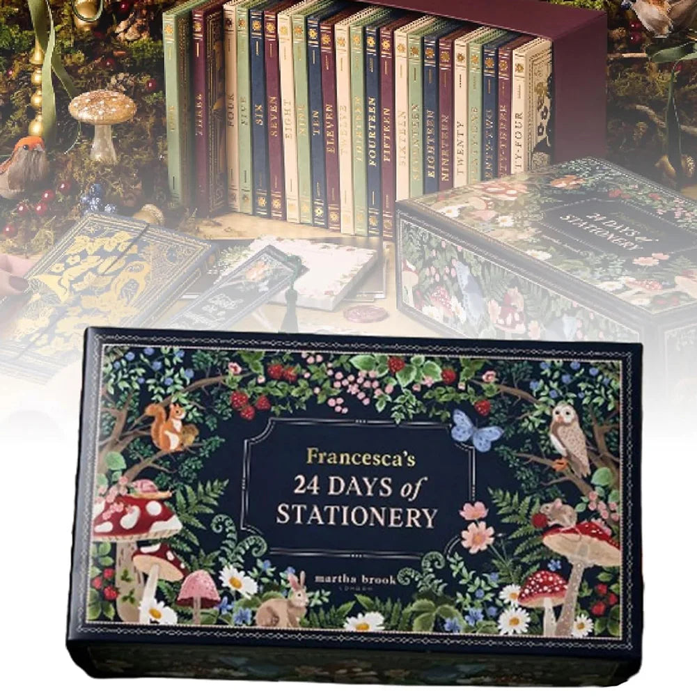 Advent Calendar Stationery with 24 Creative Accessories
