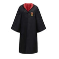 Wizard Robe Costume Hooded with Embroidered Crest and Ankle Length Cut for Cosplay