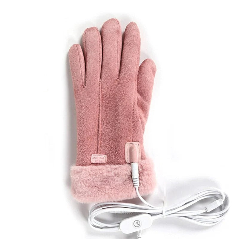 Rechargeable Heated Gloves Women's Winter Gloves with Touchscreen Tips and Adjustable Heat