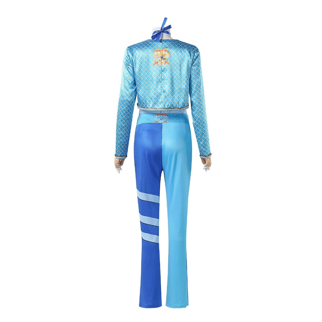 Womens Halloween Costumes Character Cosplay Set with Cropped Jacket Pants and Choker