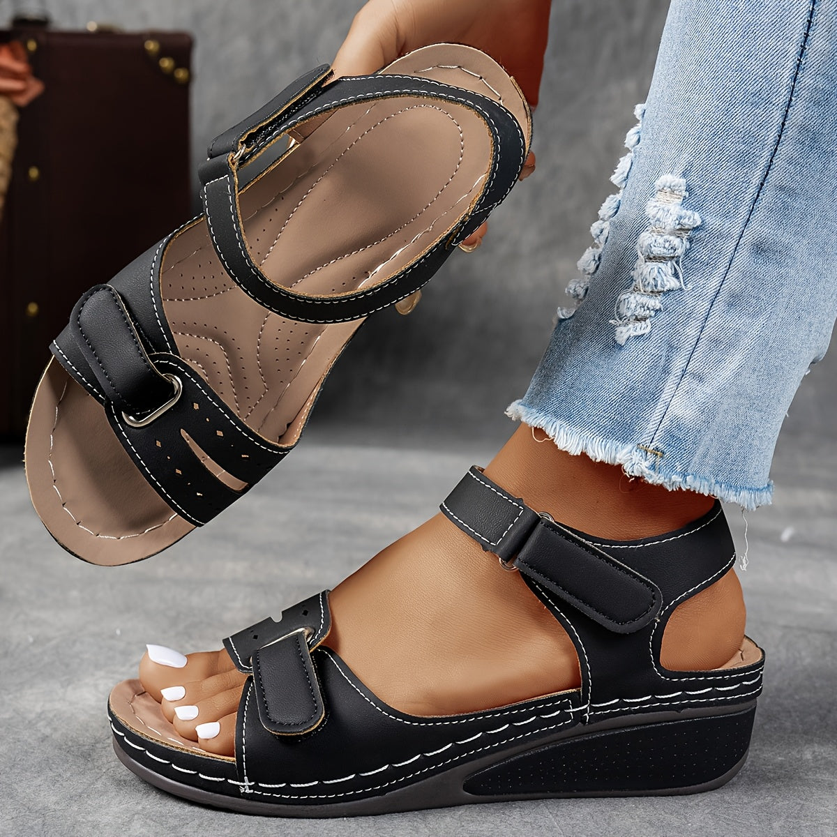 Orthopedic Sandals for Women with Adjustable Straps and Cushioned Insoles for All Day Wear